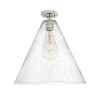 Downtown Flush Mount Satin Nickel Brass