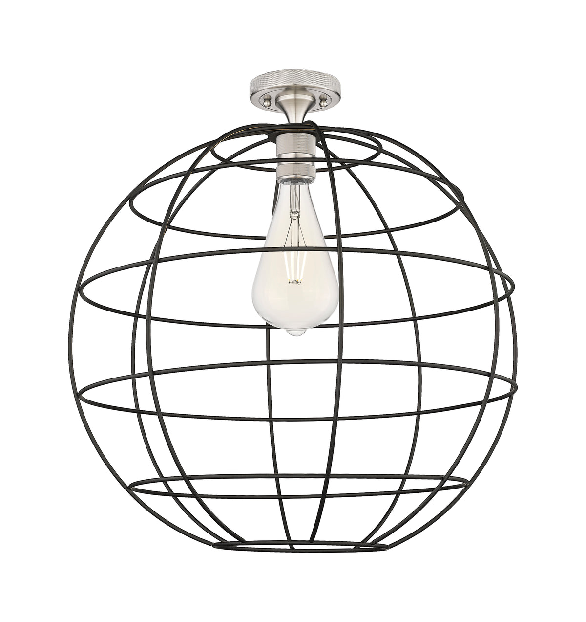 Lake Placid 22-Inch 1-Light Semi-Flush Mount