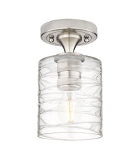 Downtown Flush Mount Satin Nickel Cast Brass