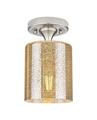 Downtown Flush Mount Satin Nickel Glass