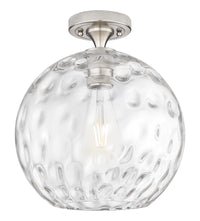 Downtown Flush Mount Satin Nickel Glass