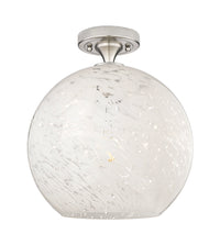 Downtown Flush Mount Satin Nickel Glass