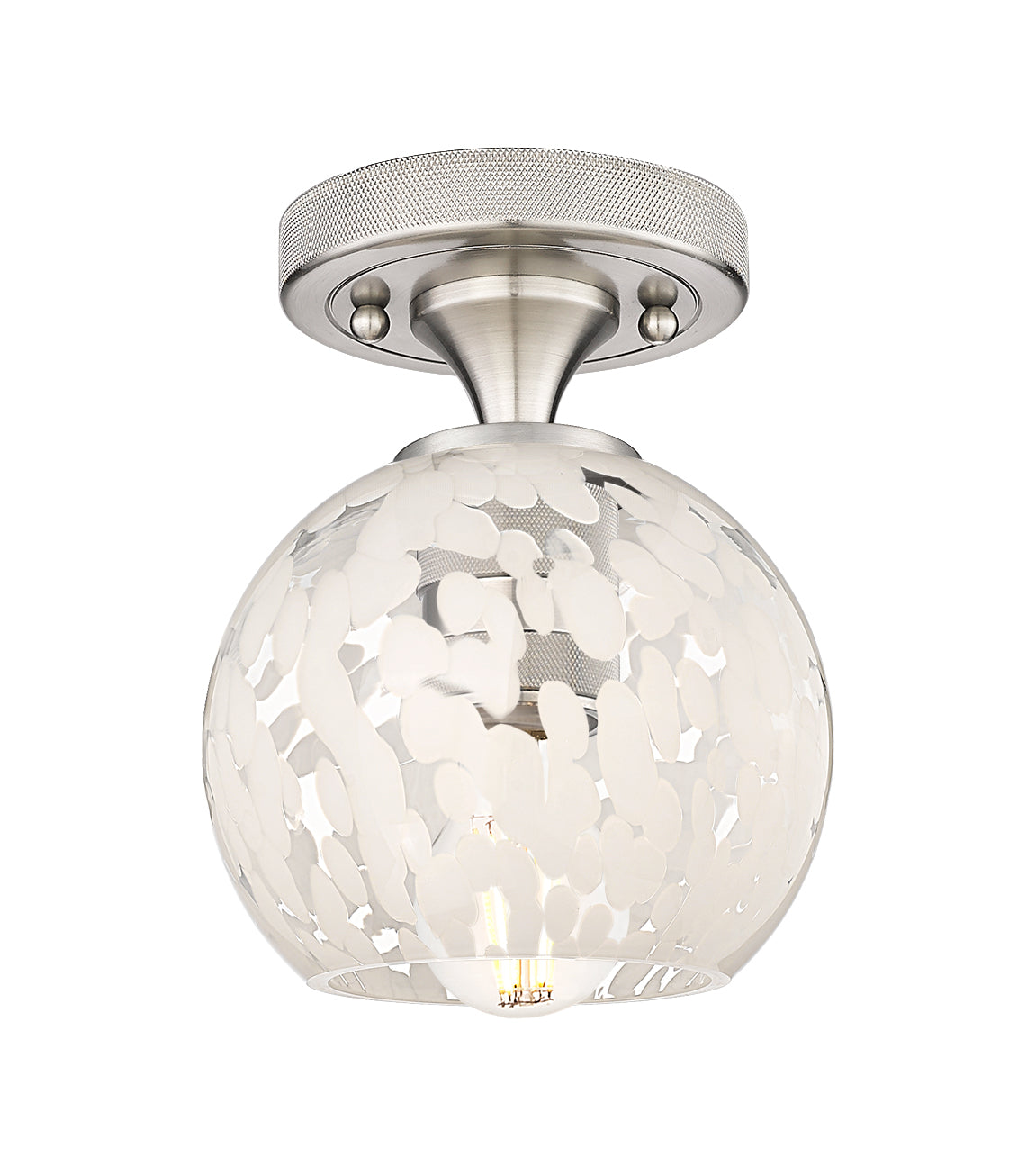 6-Inch 1-Light Semi-Flush Mount 7.5-Inch High