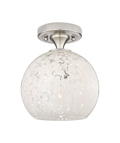 Downtown Flush Mount Satin Nickel Glass