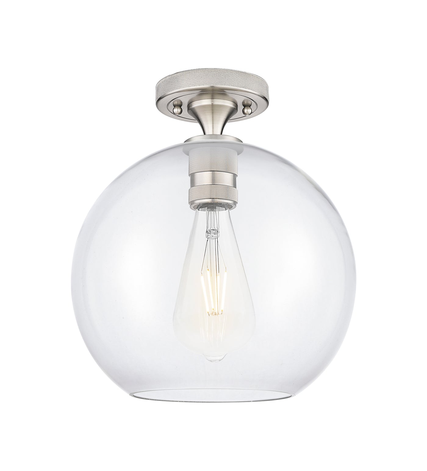 Downtown Flush Mount Satin Nickel Finish