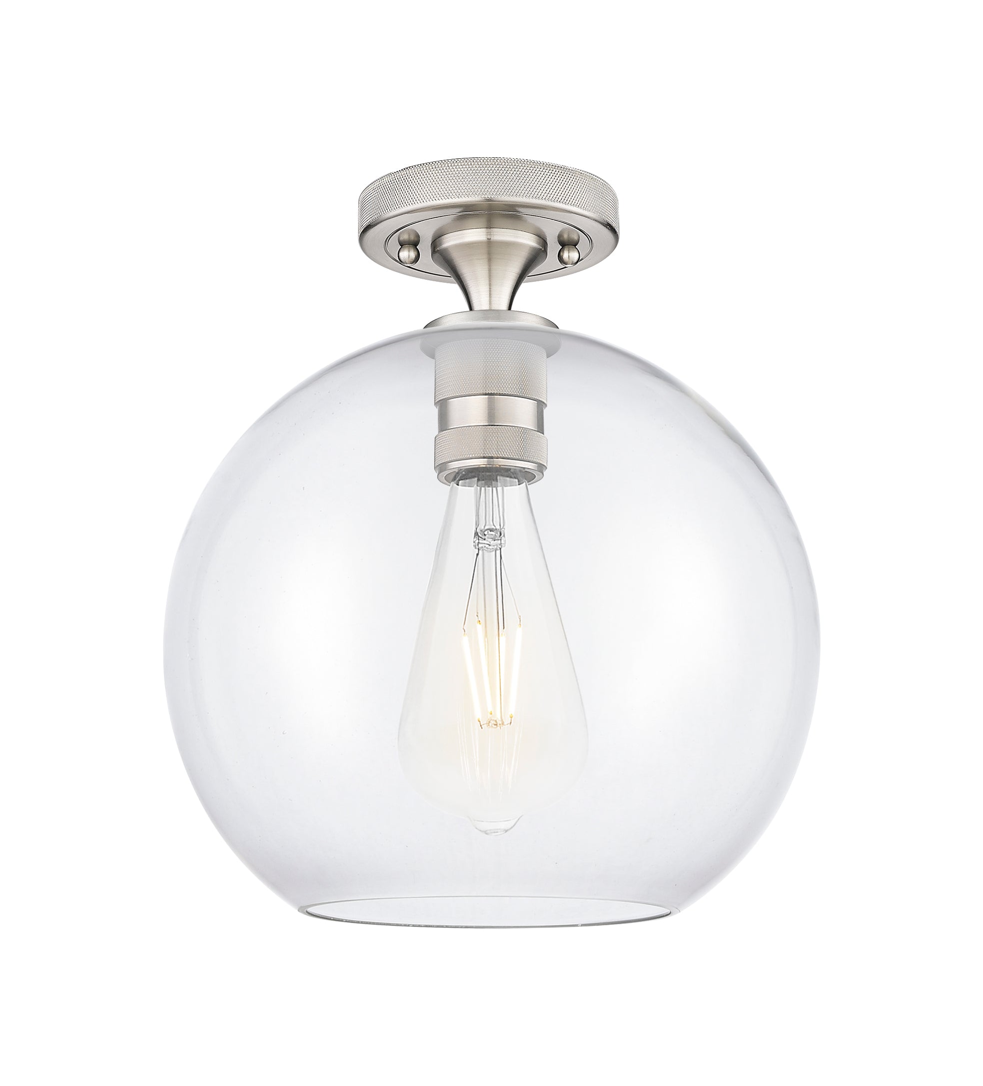 Downtown Flush Mount Satin Nickel Finish