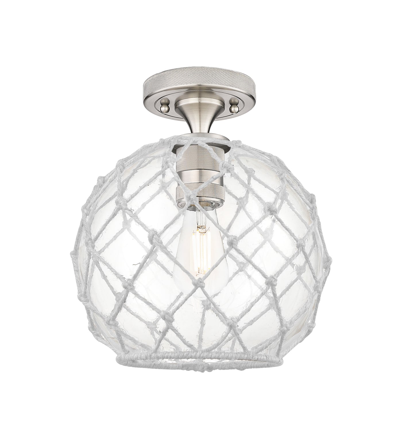 Downtown Flush Mount Satin Nickel Brass