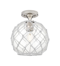 Downtown Flush Mount Satin Nickel Brass