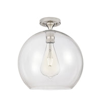 Downtown Flush Mount Satin Nickel Cast Brass