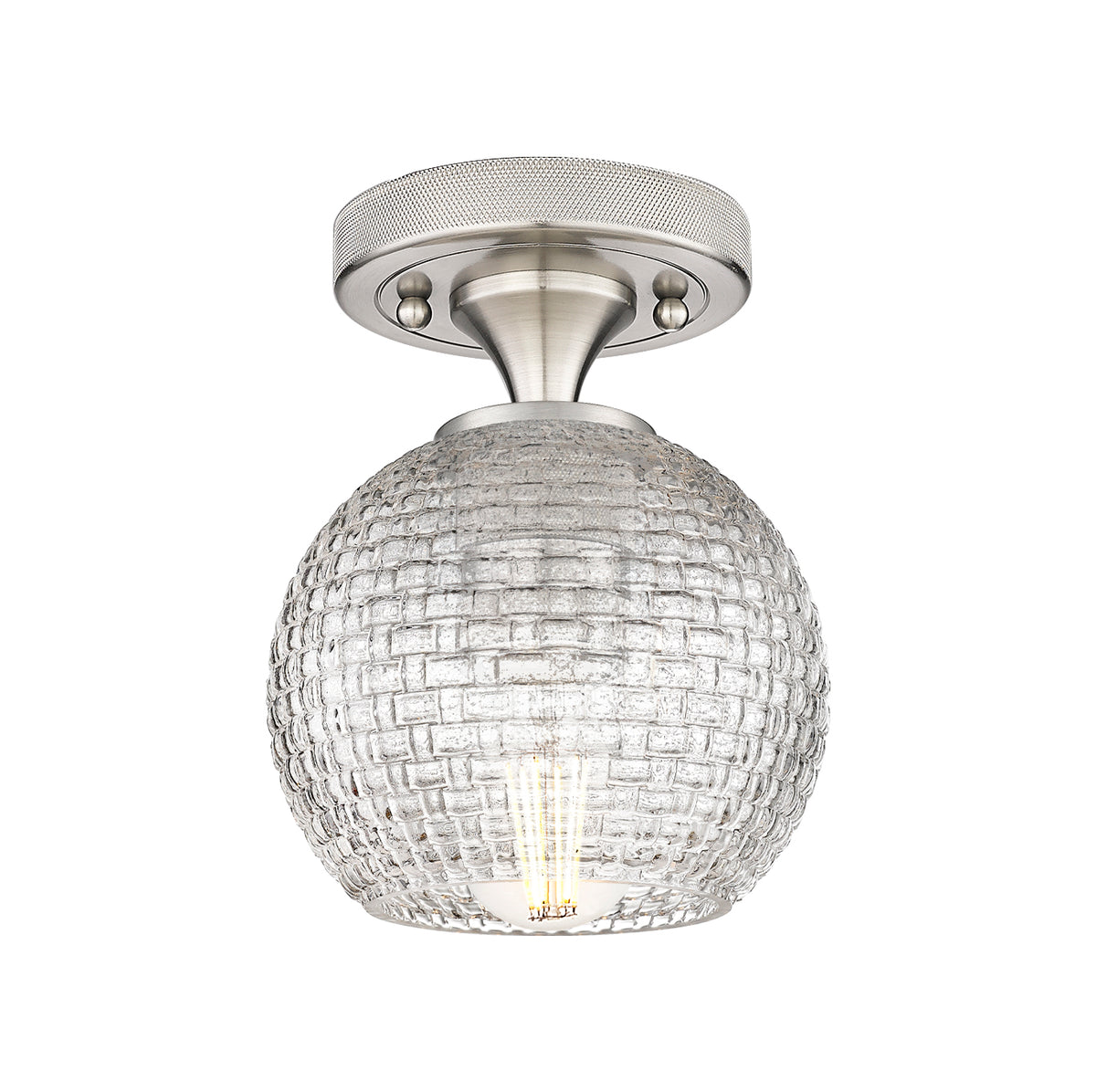 Athens 6-Inch 1-Light Semi-Flush Mount 7.625-Inch High