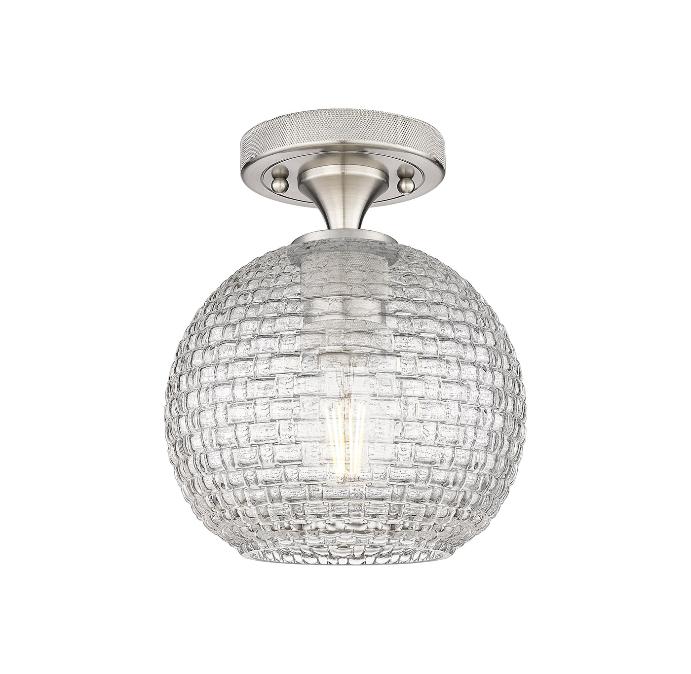Downtown Flush Mount Satin Nickel Brass