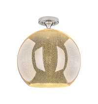 Downtown Flush Mount Satin Nickel Cast Brass