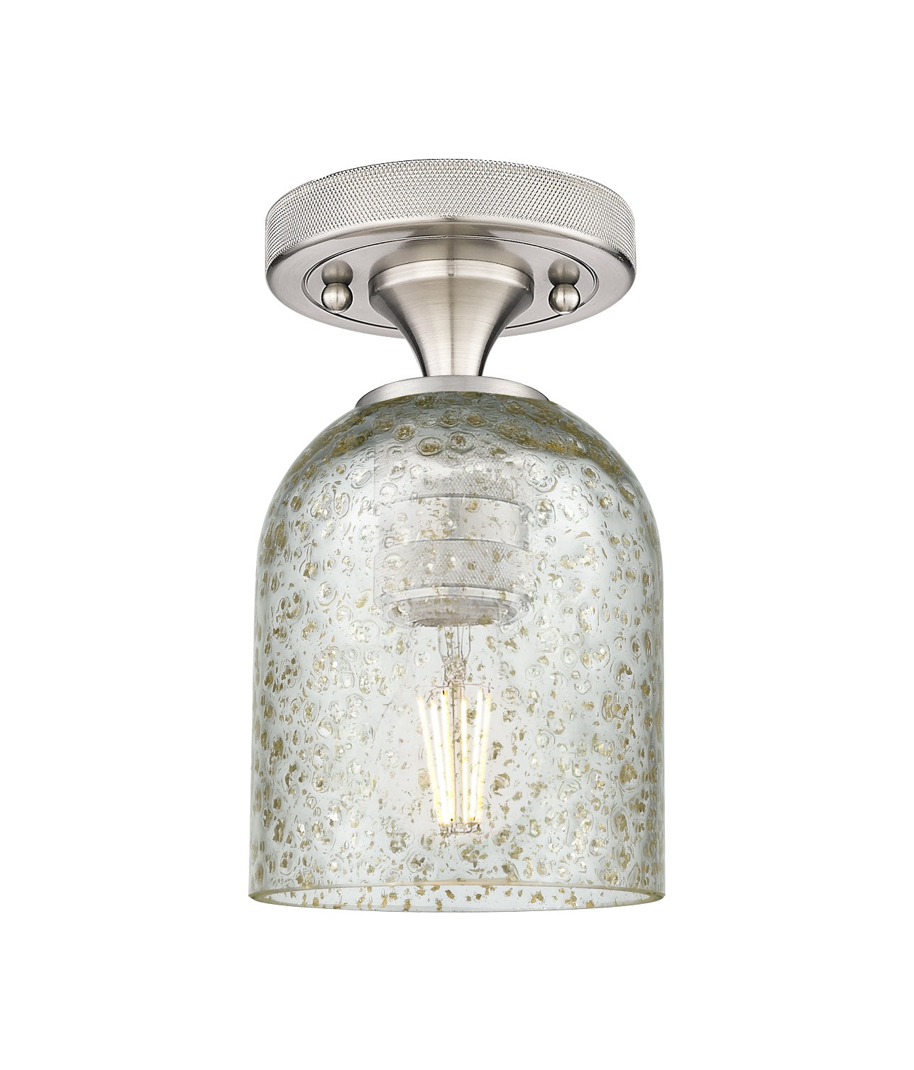 Downtown Flush Mount Satin Nickel Brass