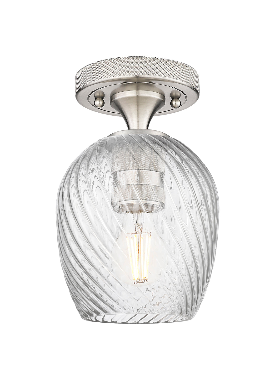 Salina 6-Inch 1-Light Semi-Flush Mount 8.875-Inch High