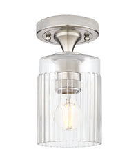Downtown Flush Mount Satin Nickel Brass