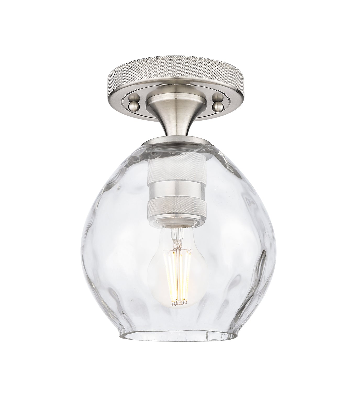 Downtown Flush Mount Satin Nickel Brass
