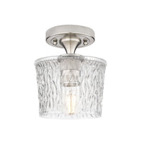 Downtown Flush Mount Satin Nickel Brass