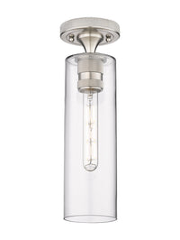 Downtown Flush Mount Satin Nickel Glass