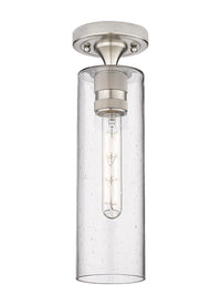 Downtown Flush Mount Satin Nickel Glass