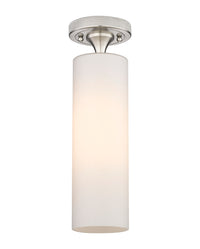 Downtown Flush Mount Satin Nickel Glass