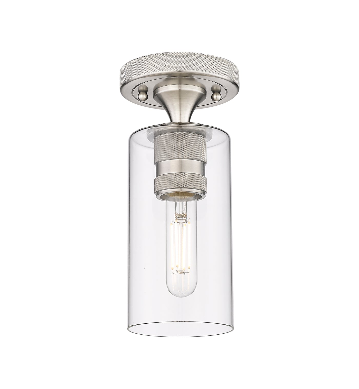 Downtown Flush Mount Satin Nickel Finish