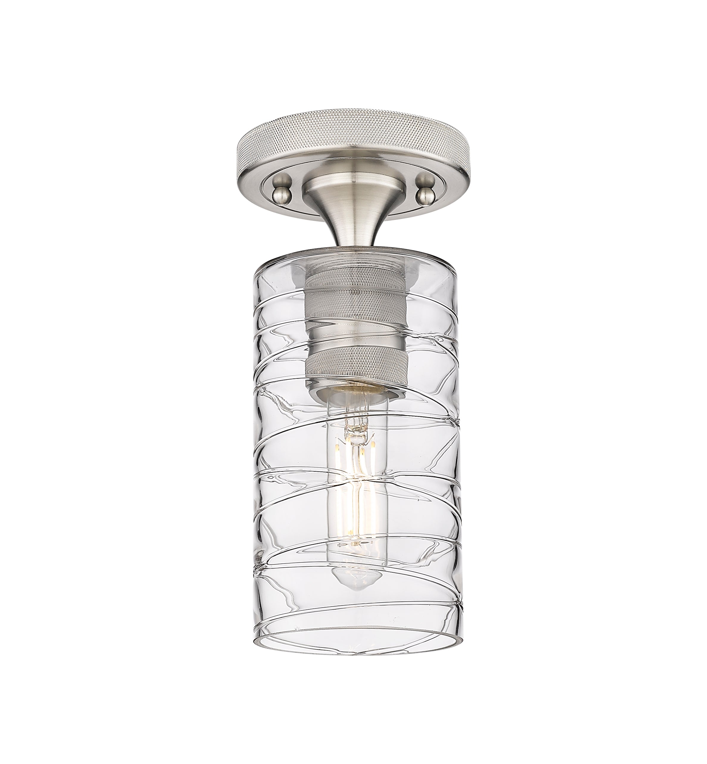 Downtown Flush Mount Satin Nickel Finish