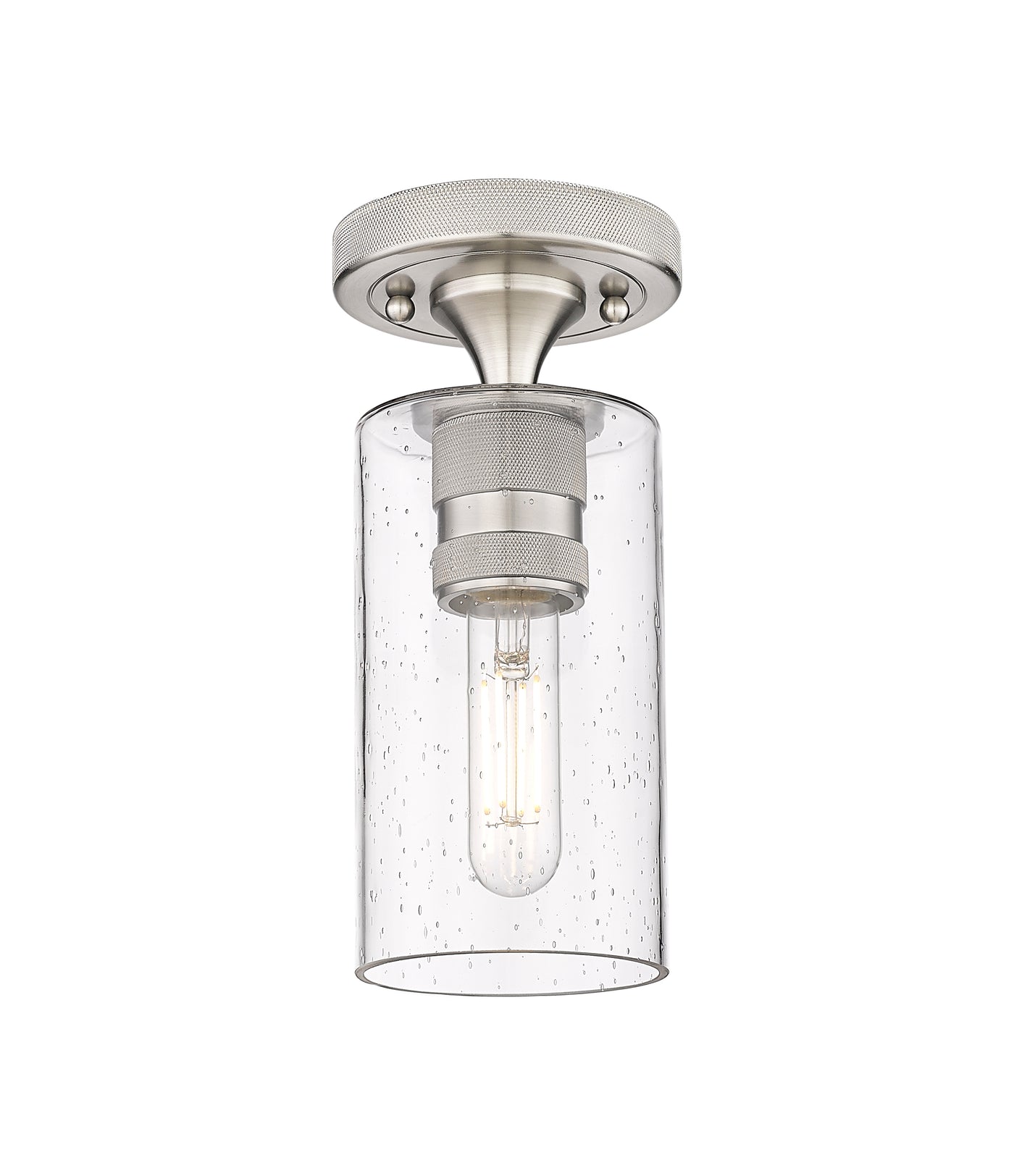 Downtown Flush Mount Satin Nickel Finish