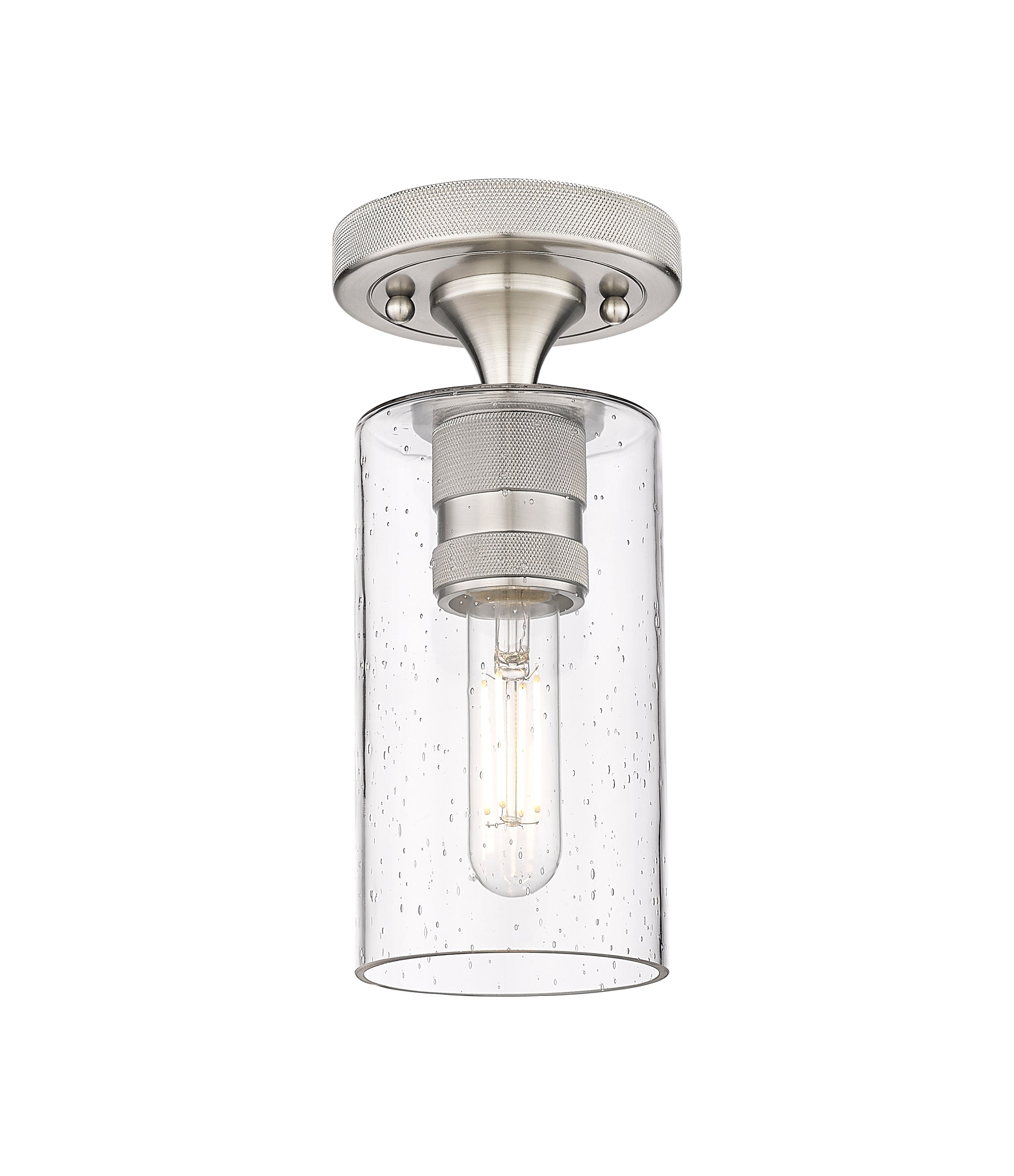 Downtown Flush Mount Satin Nickel Finish