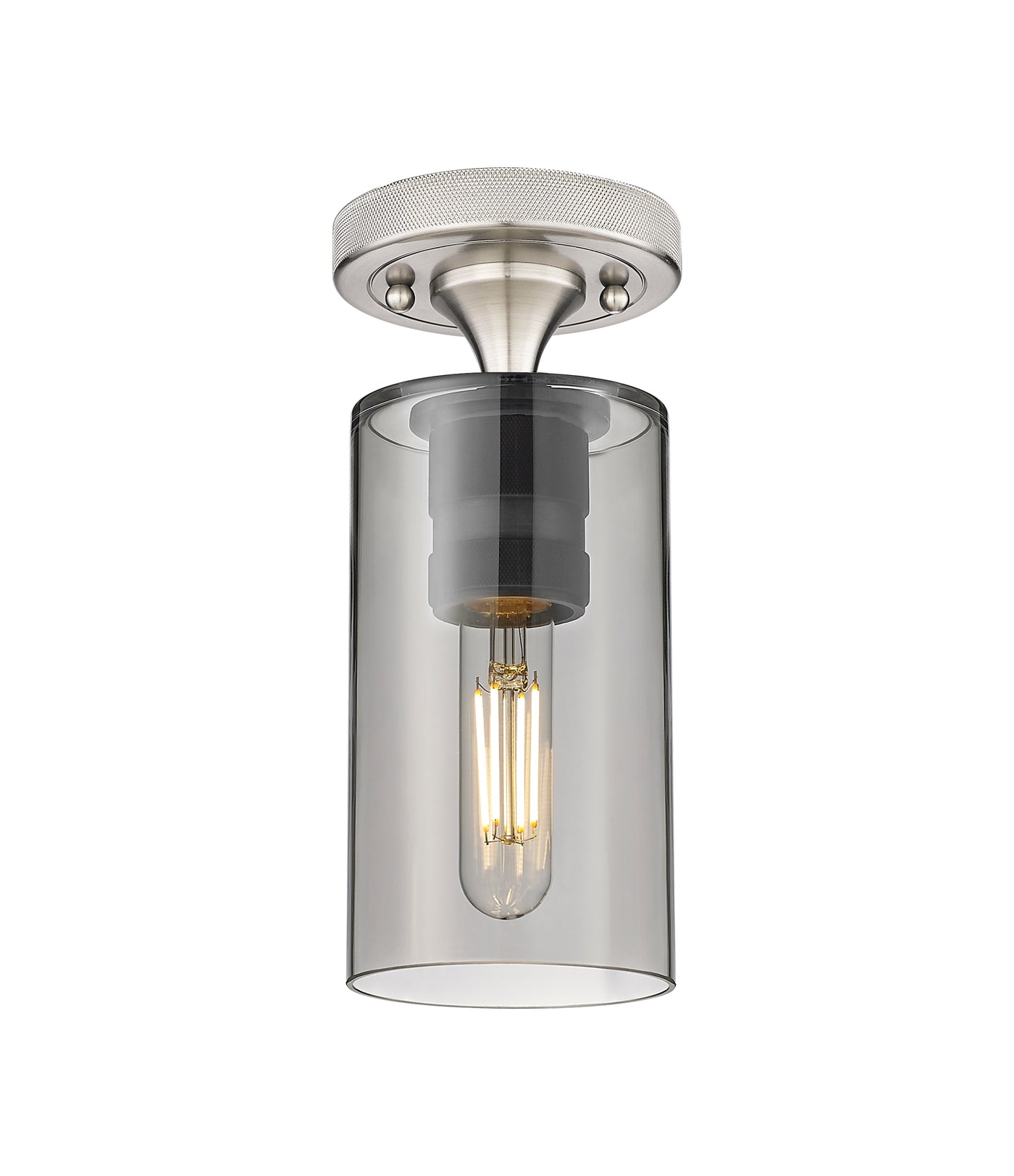 Downtown Flush Mount Satin Nickel Finish