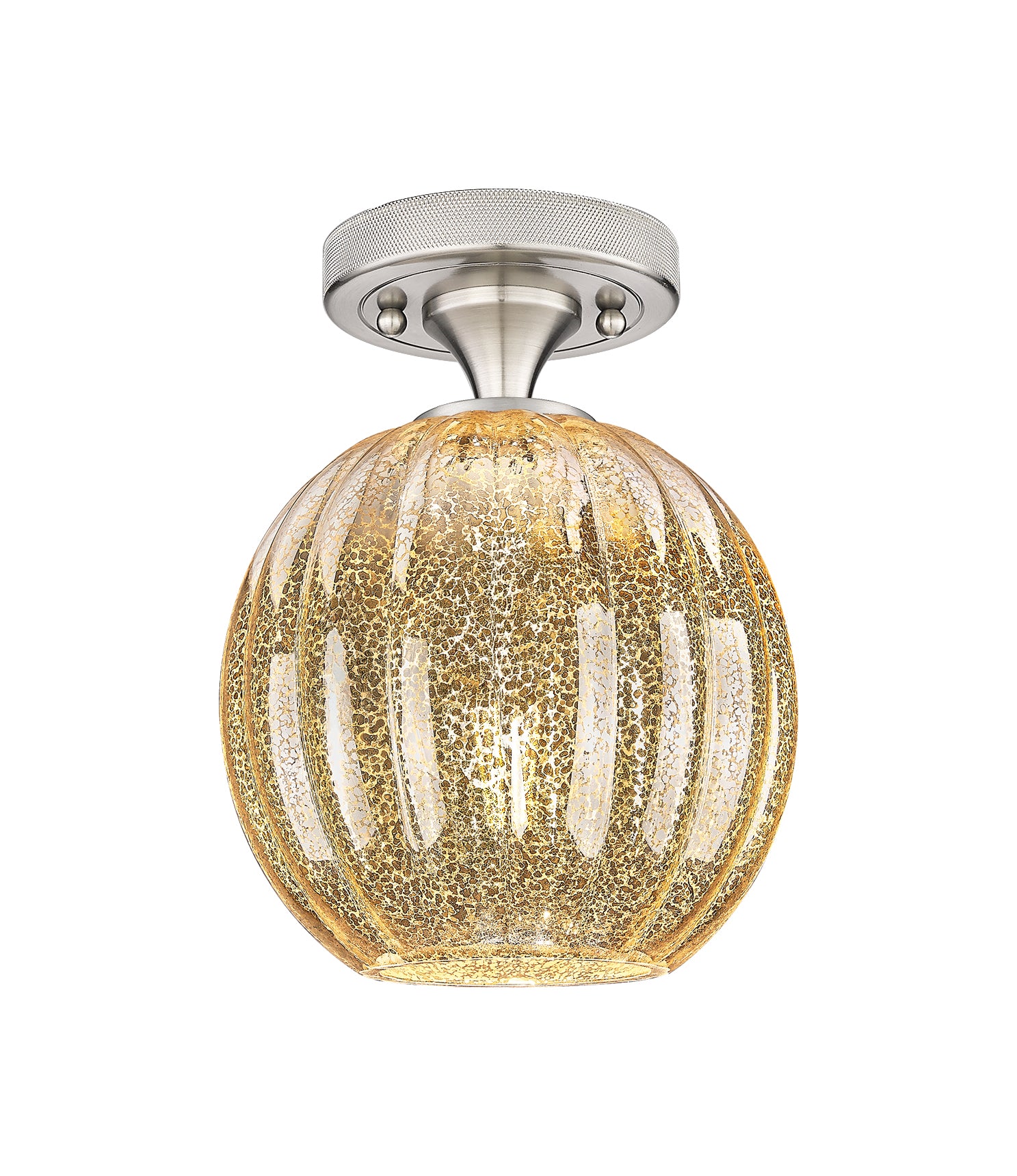 Downtown Flush Mount Satin Nickel Brass