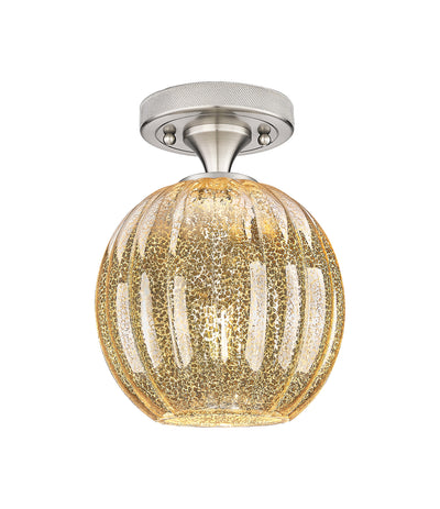 Downtown Flush Mount Satin Nickel Brass