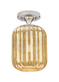 Downtown Flush Mount Satin Nickel Cast Brass