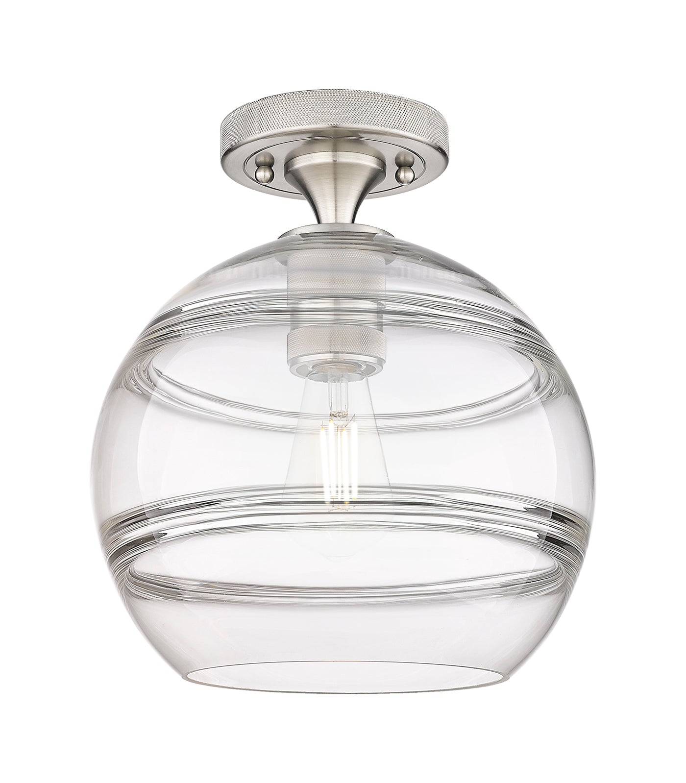 Downtown Flush Mount Satin Nickel 7 Inch
