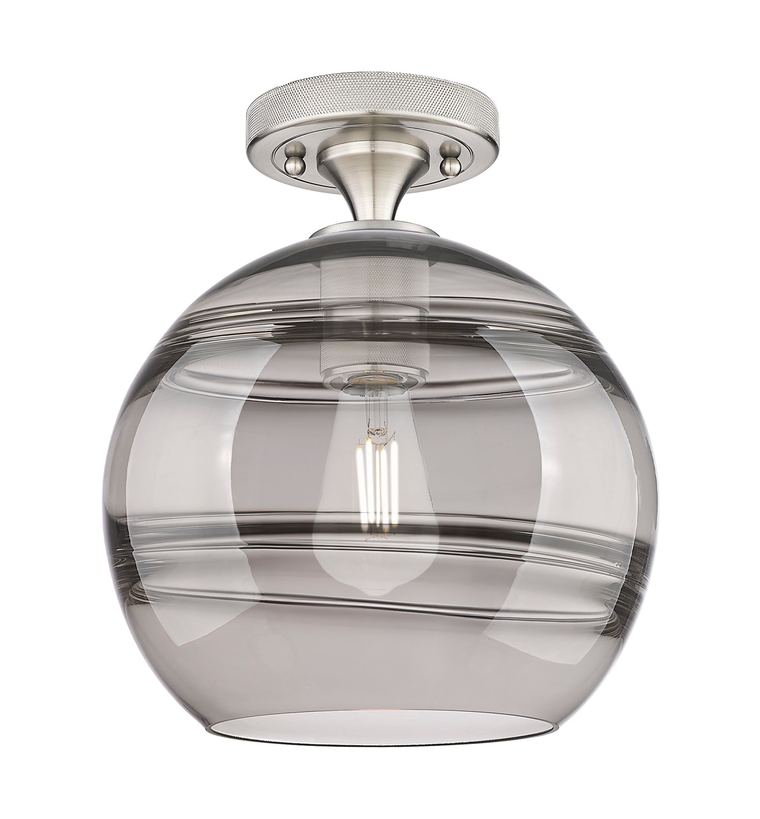 Downtown Flush Mount Satin Nickel 7 Inch