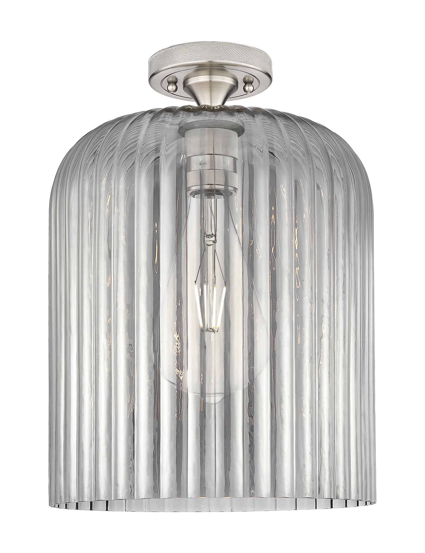 Downtown Flush Mount Satin Nickel Finish