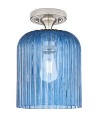 Downtown Flush Mount Satin Nickel Glass