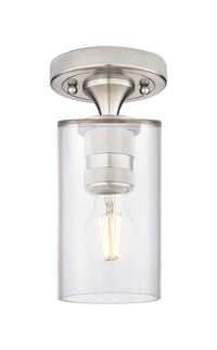 Downtown Flush Mount Satin Nickel Glass