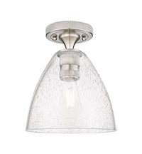Downtown Flush Mount Satin Nickel Glass