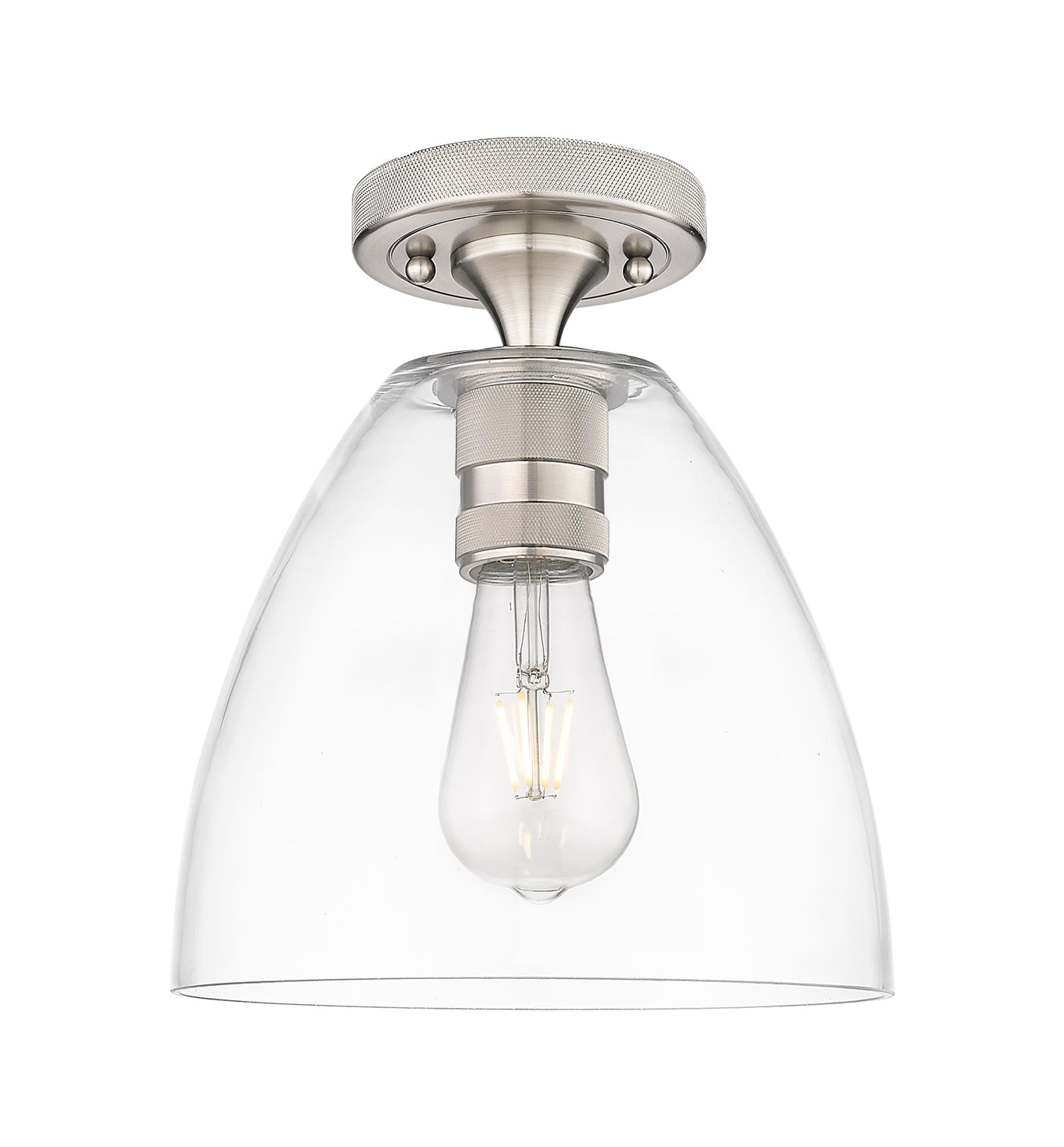 Downtown Flush Mount Satin Nickel 7.5 Inch