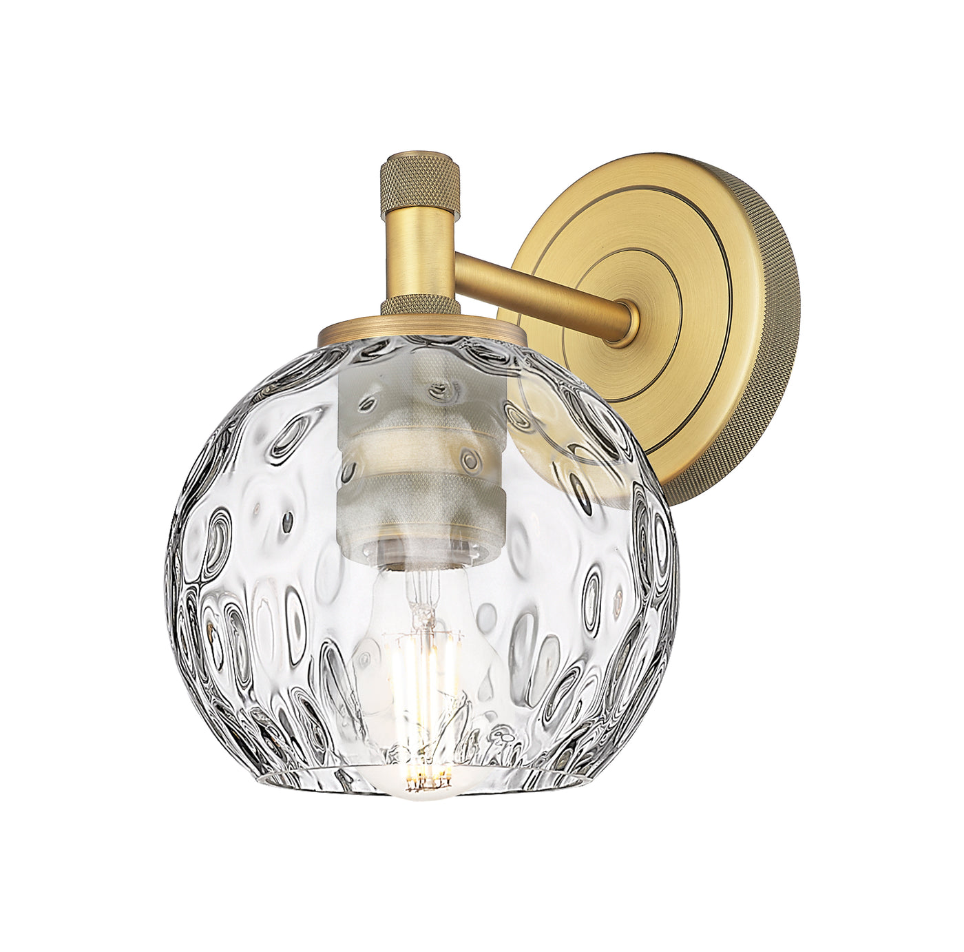 Downtown Urban Sconce Cast Brass Glass