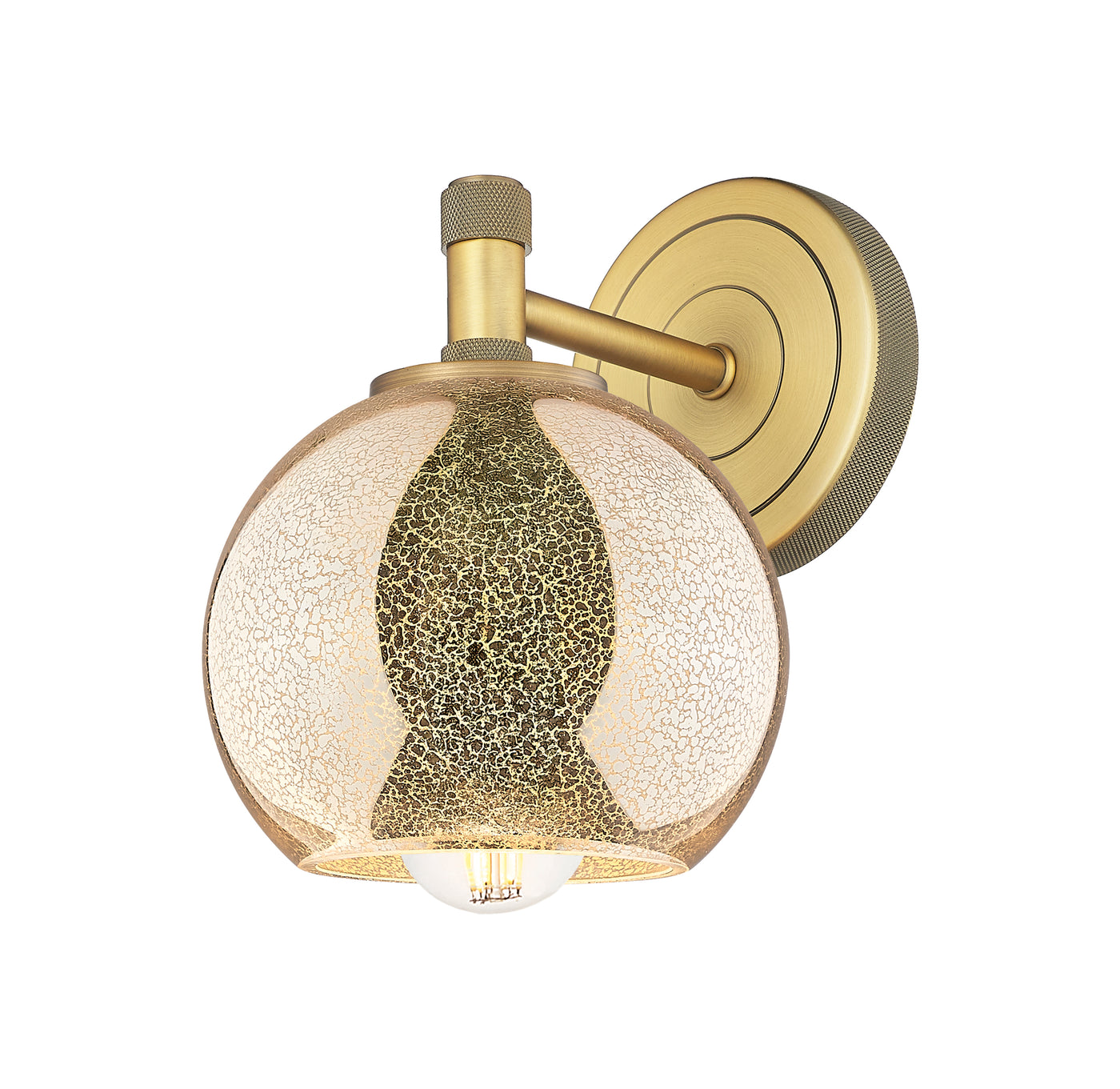 Downtown Urban Sconce Cast Brass Glass