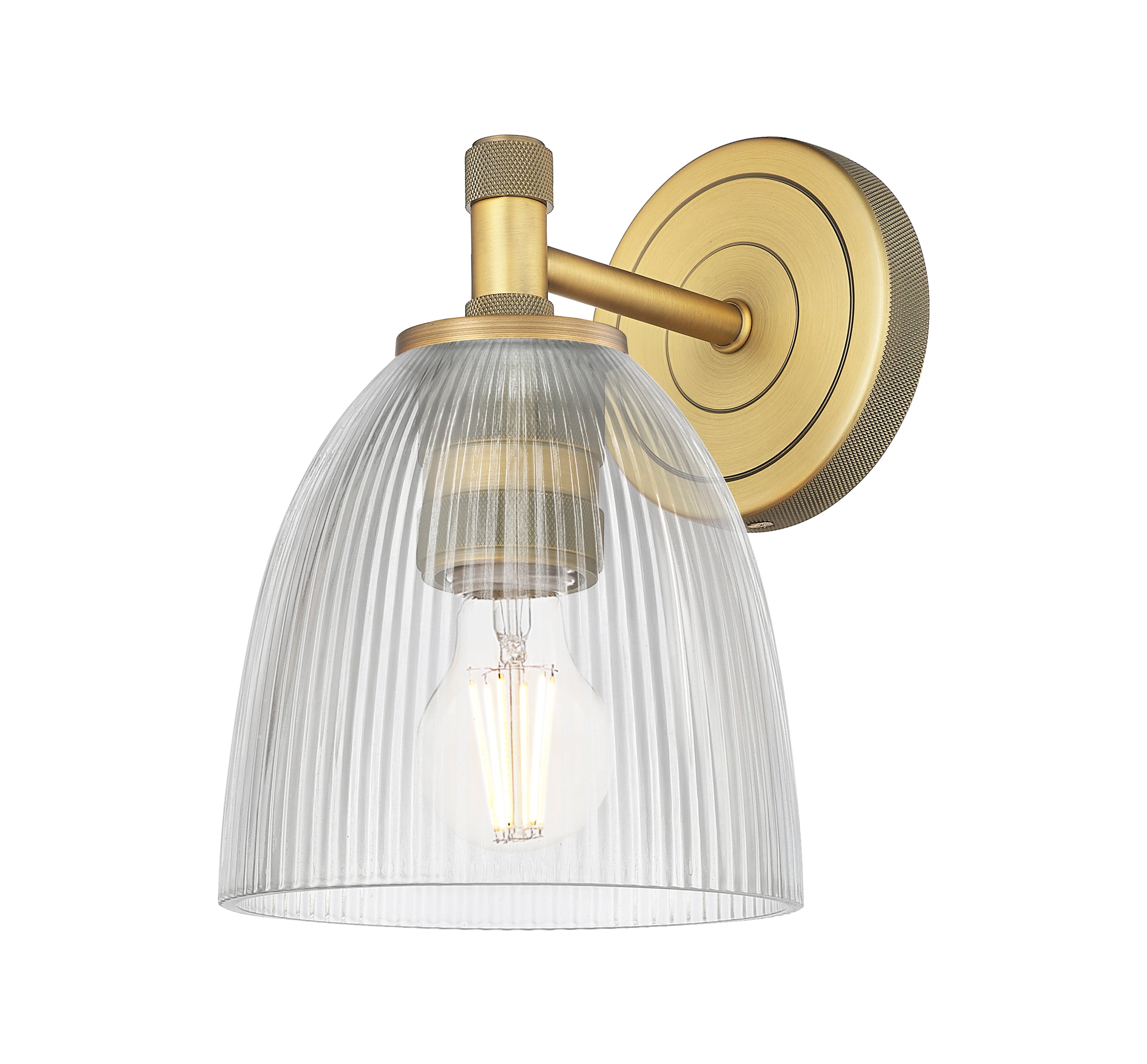 Downtown Urban Sconce Cast Brass Glass