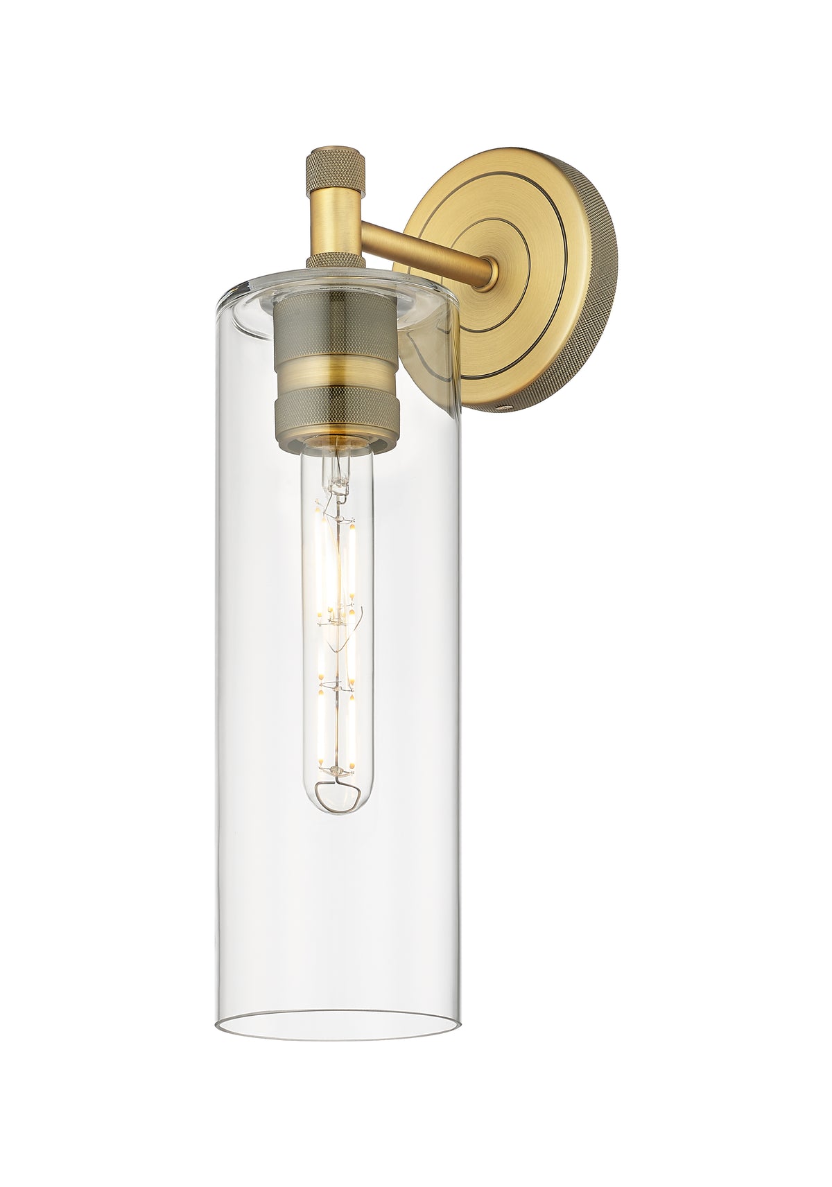 Crown Point 5-Inch 1-Light Sconce Cylinder Shade 15.5-Inch High