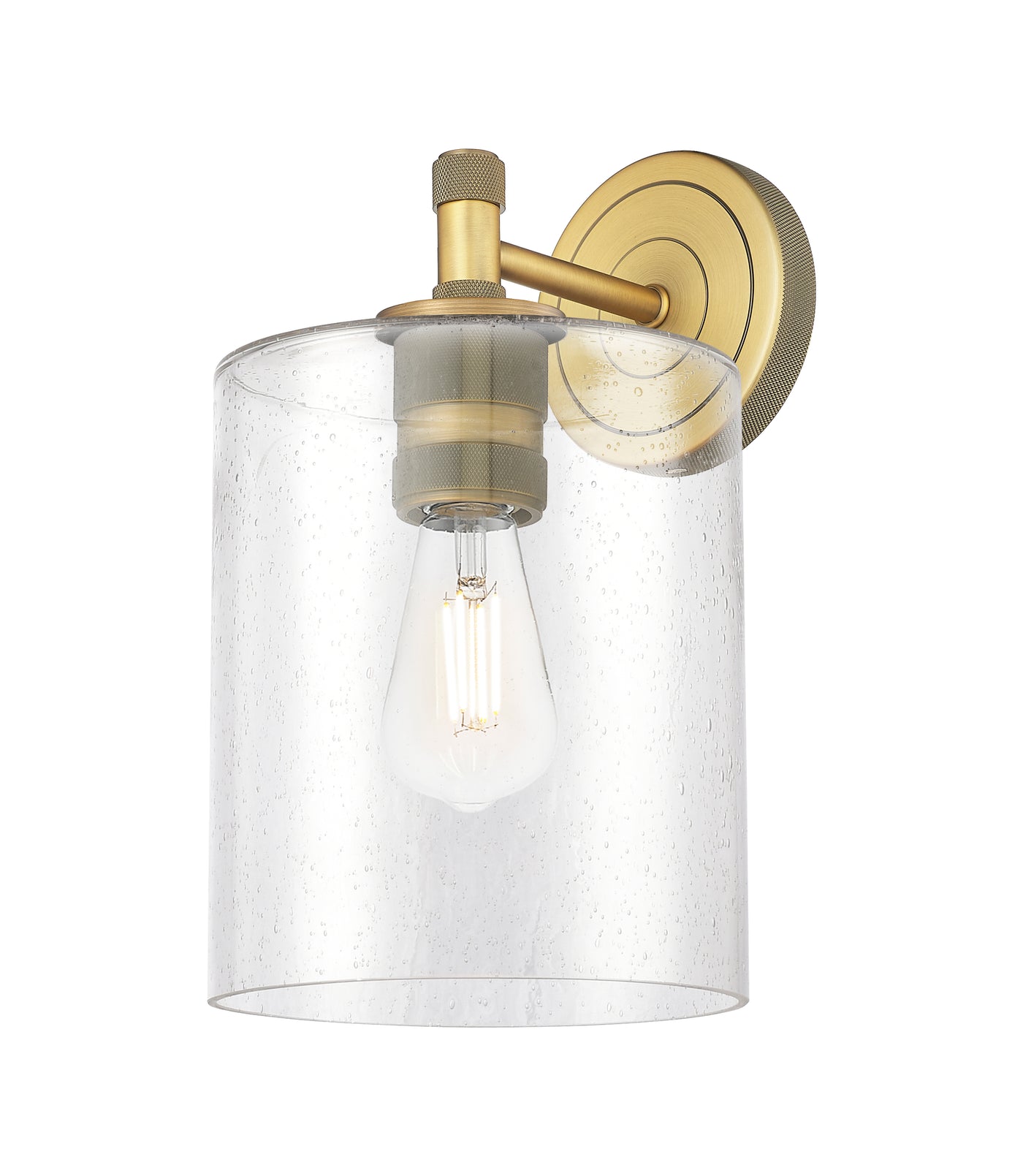 Downtown Urban Sconce Cast Brass Glass Steel