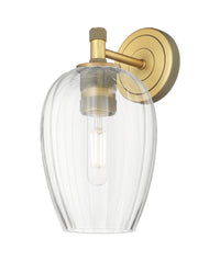 Downtown Urban Sconce Brass Finish Glass