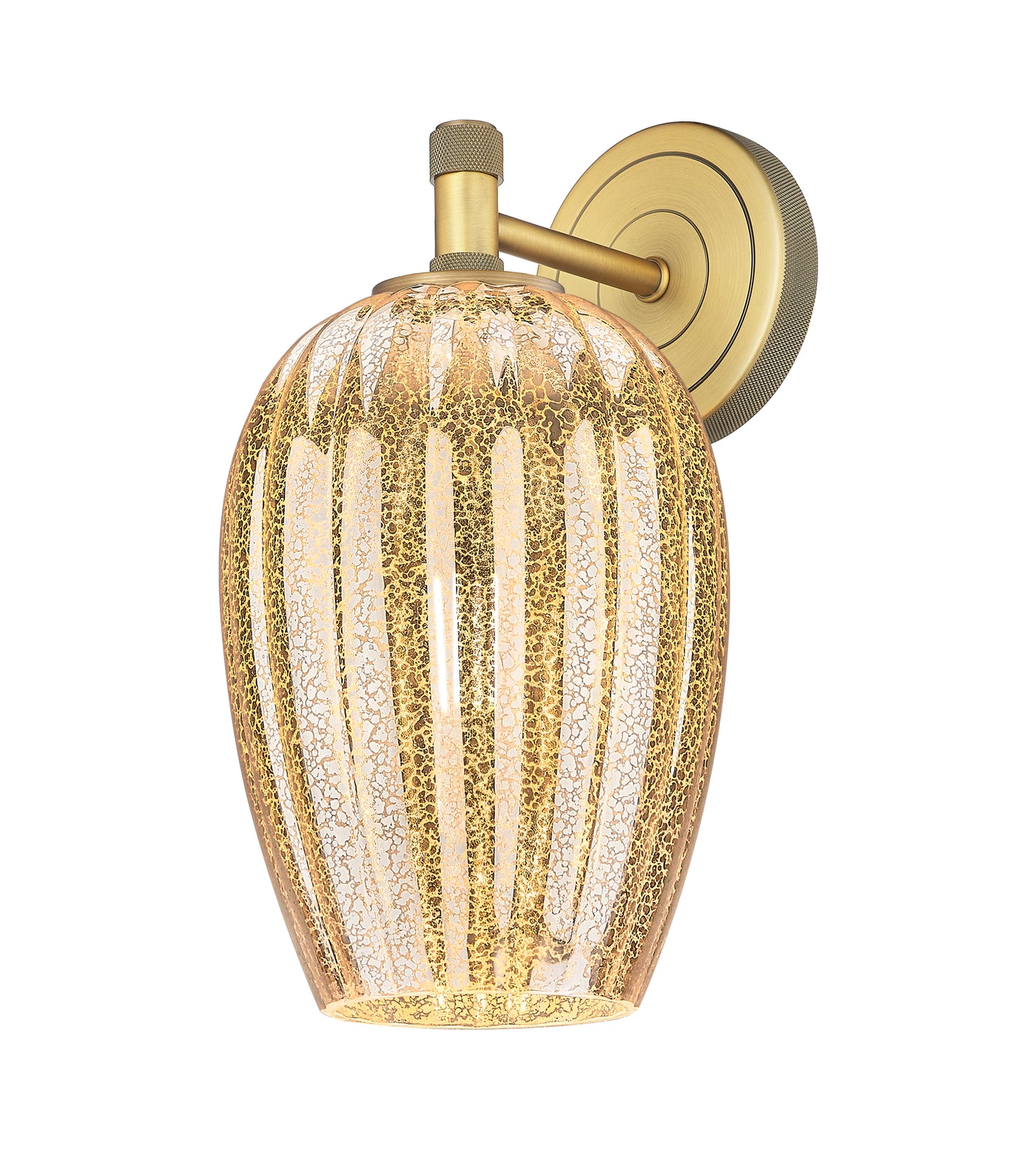 Downtown Urban Sconce Brass Finish Glass
