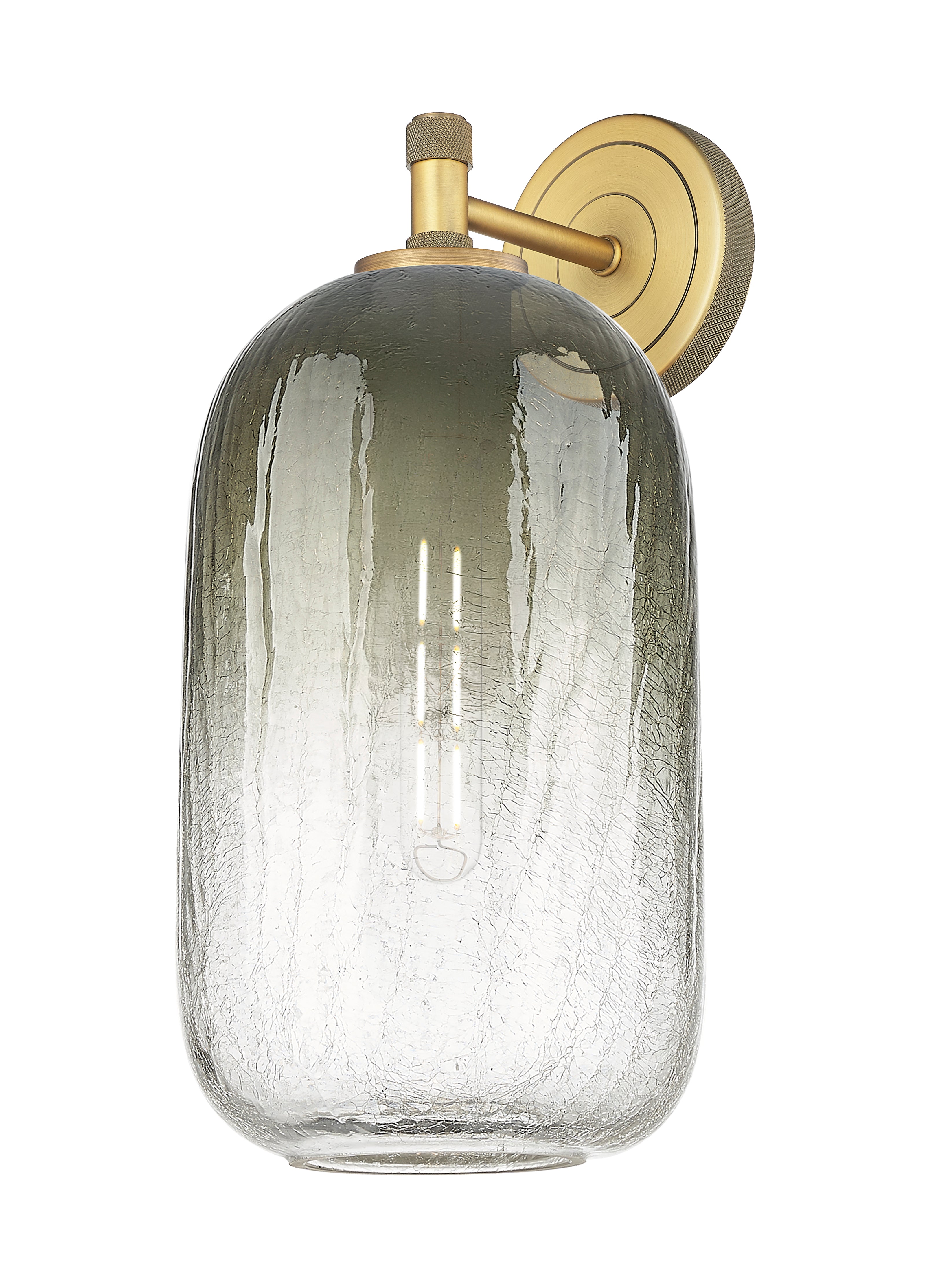 Downtown Urban Sconce Cast Brass Glass