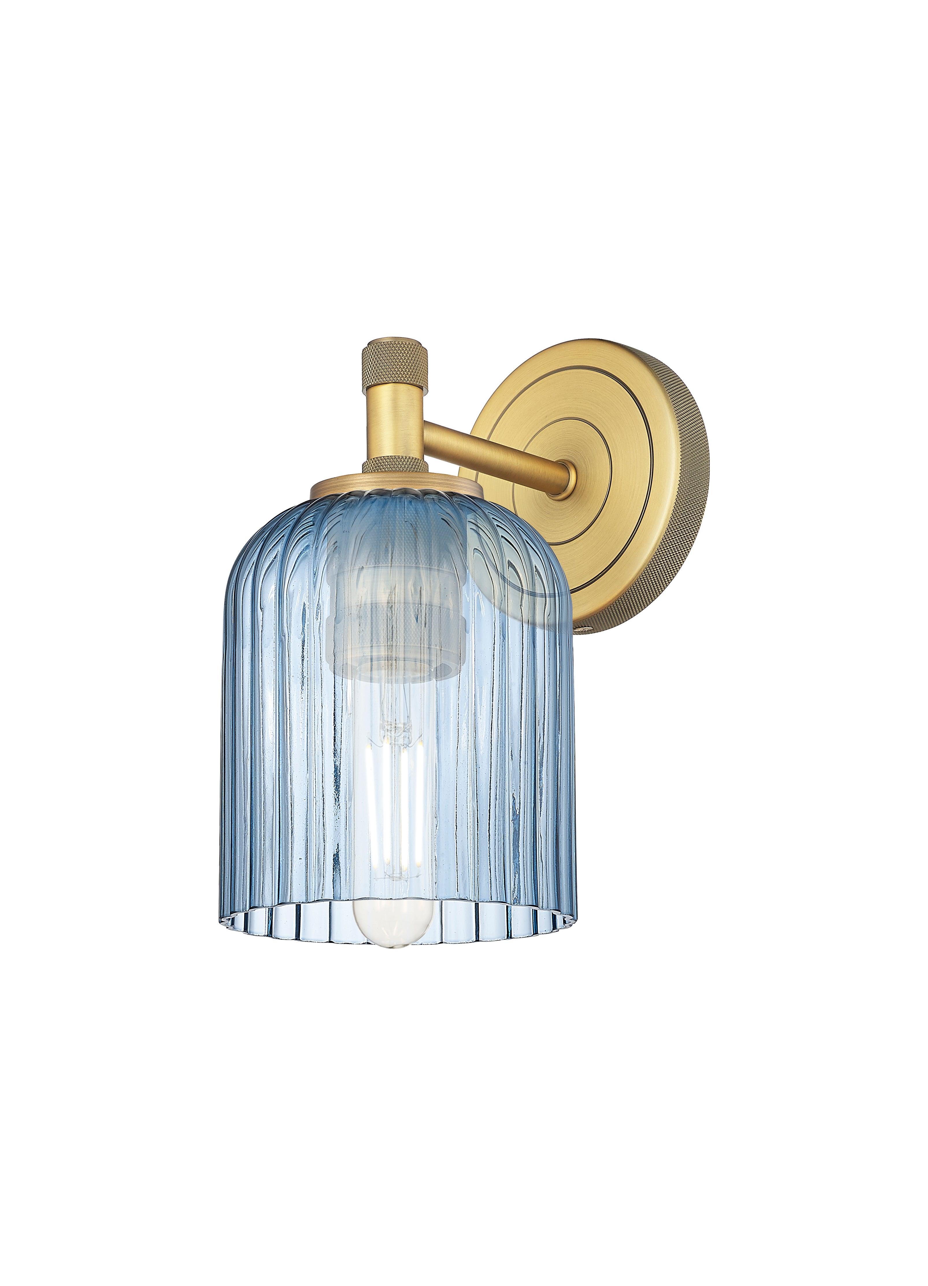 Downtown Urban Sconce Cast Brass Glass