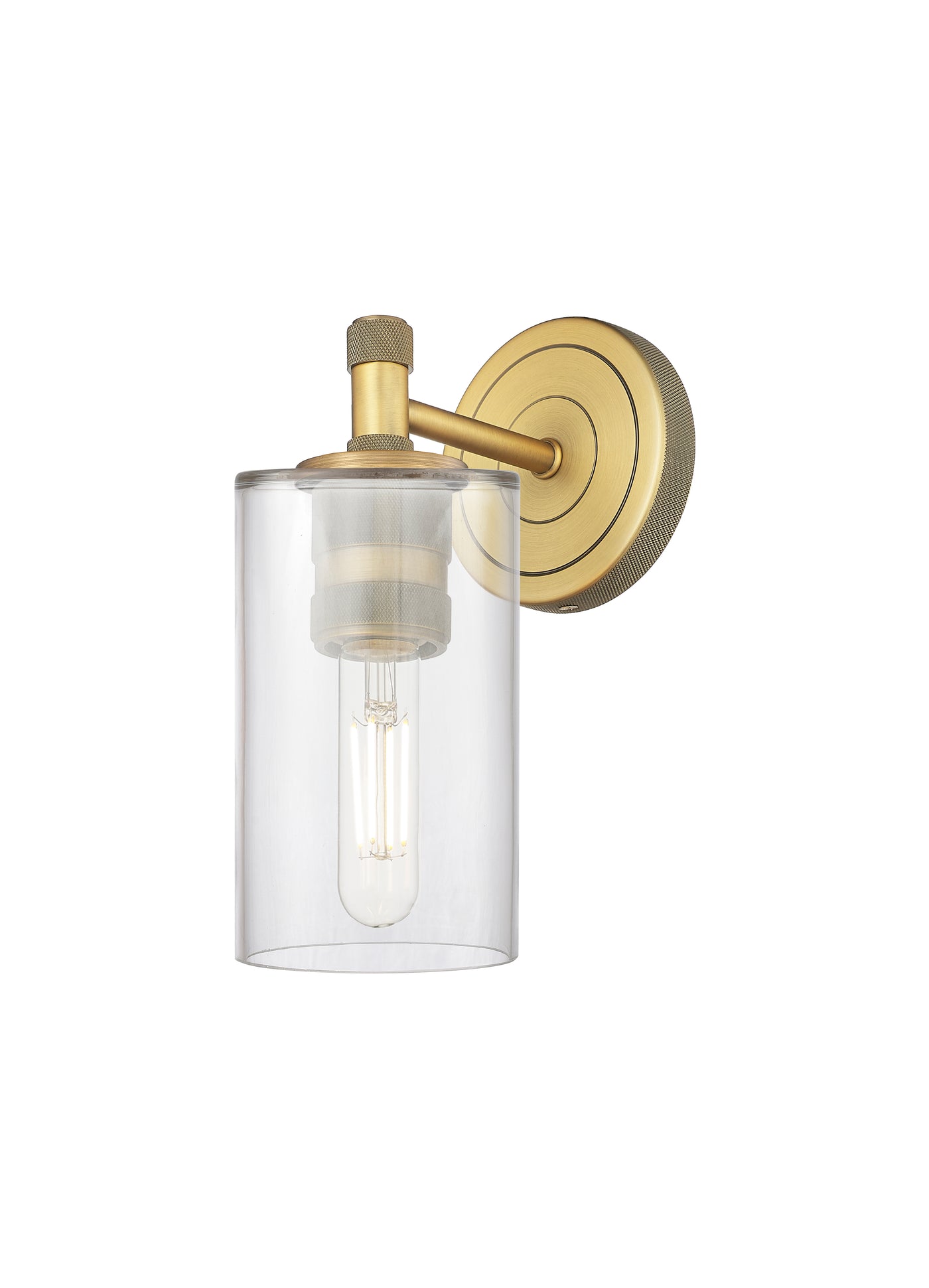 Downtown Urban Sconce Cast Brass Glass