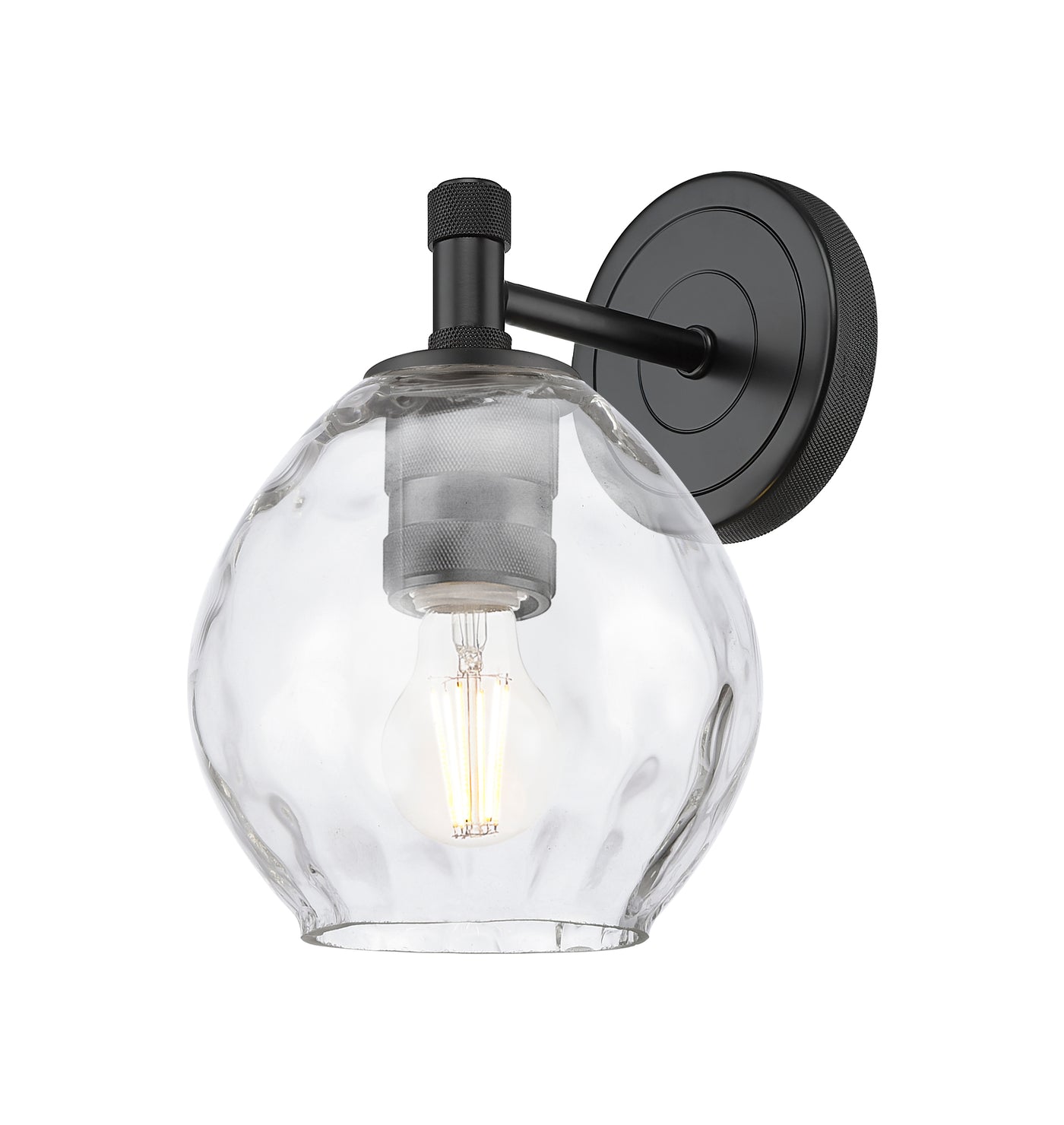 Downtown Urban Sconce Cast Brass Steel Glass
